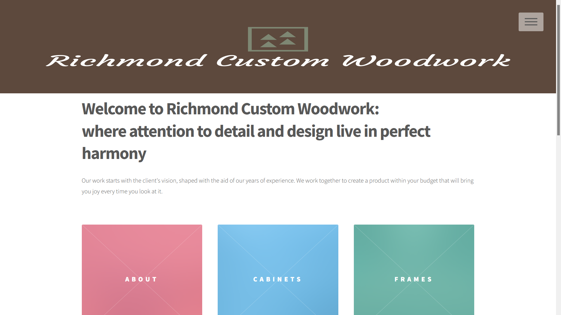 carpentry and woodworking website screenshot thumbnail