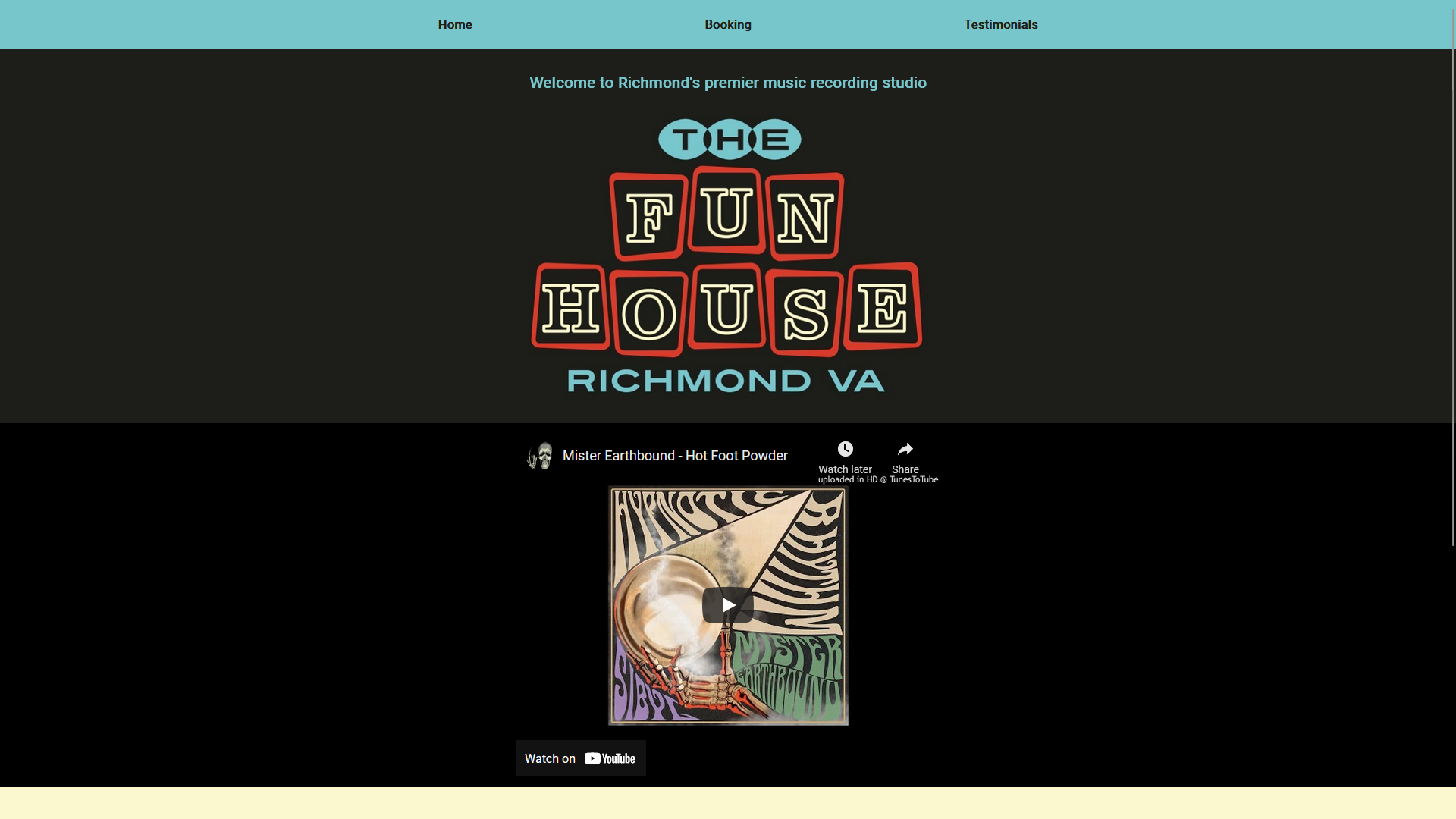 recording studio website thumbnail